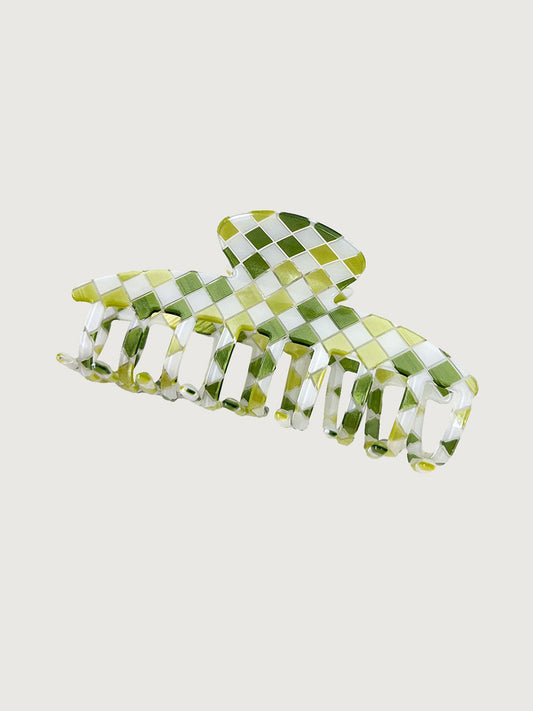 Green Plaid Hairpin