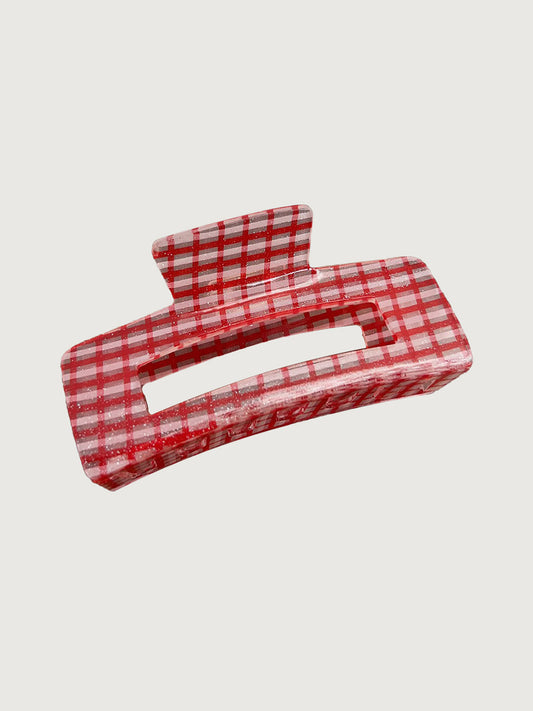 Retro Fine Plaid Hair Clip