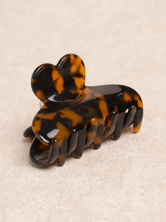 Brown Fashion Tortoise Shell Acetate Leopard Print Small Hair Accessory