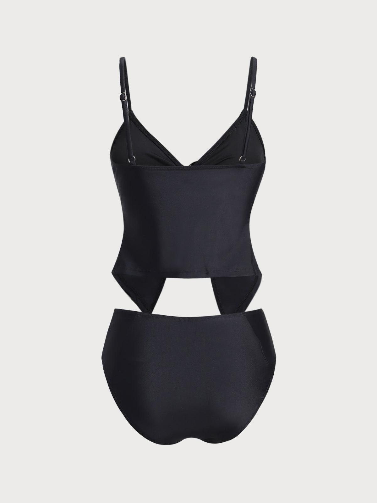 Black Butterfly Embellished Tankini Swimsuit