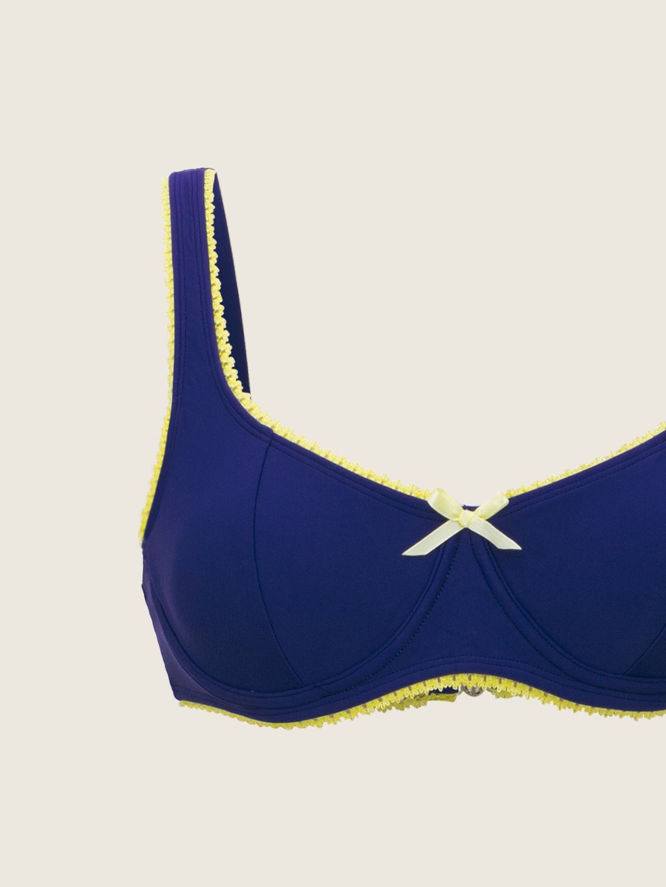 Blue Contrast Underwire Bikini Set