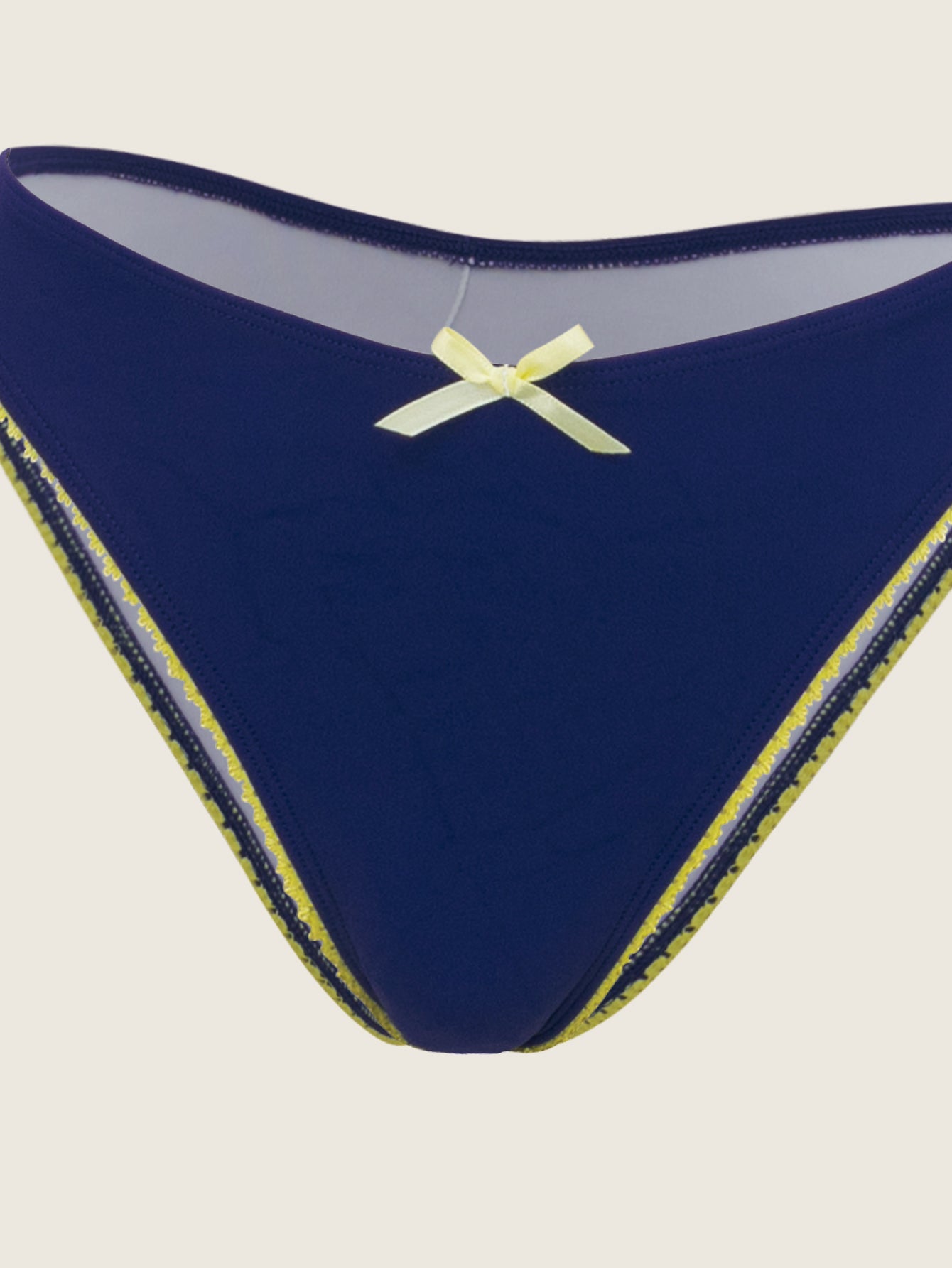 Blue Contrast Underwire Bikini Set