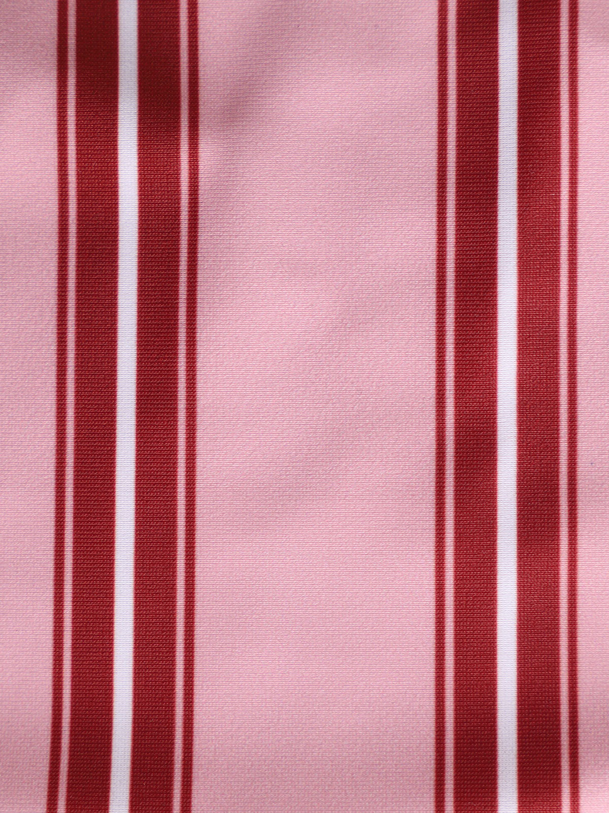 Pink Contrast Stripe Print Bikini Set