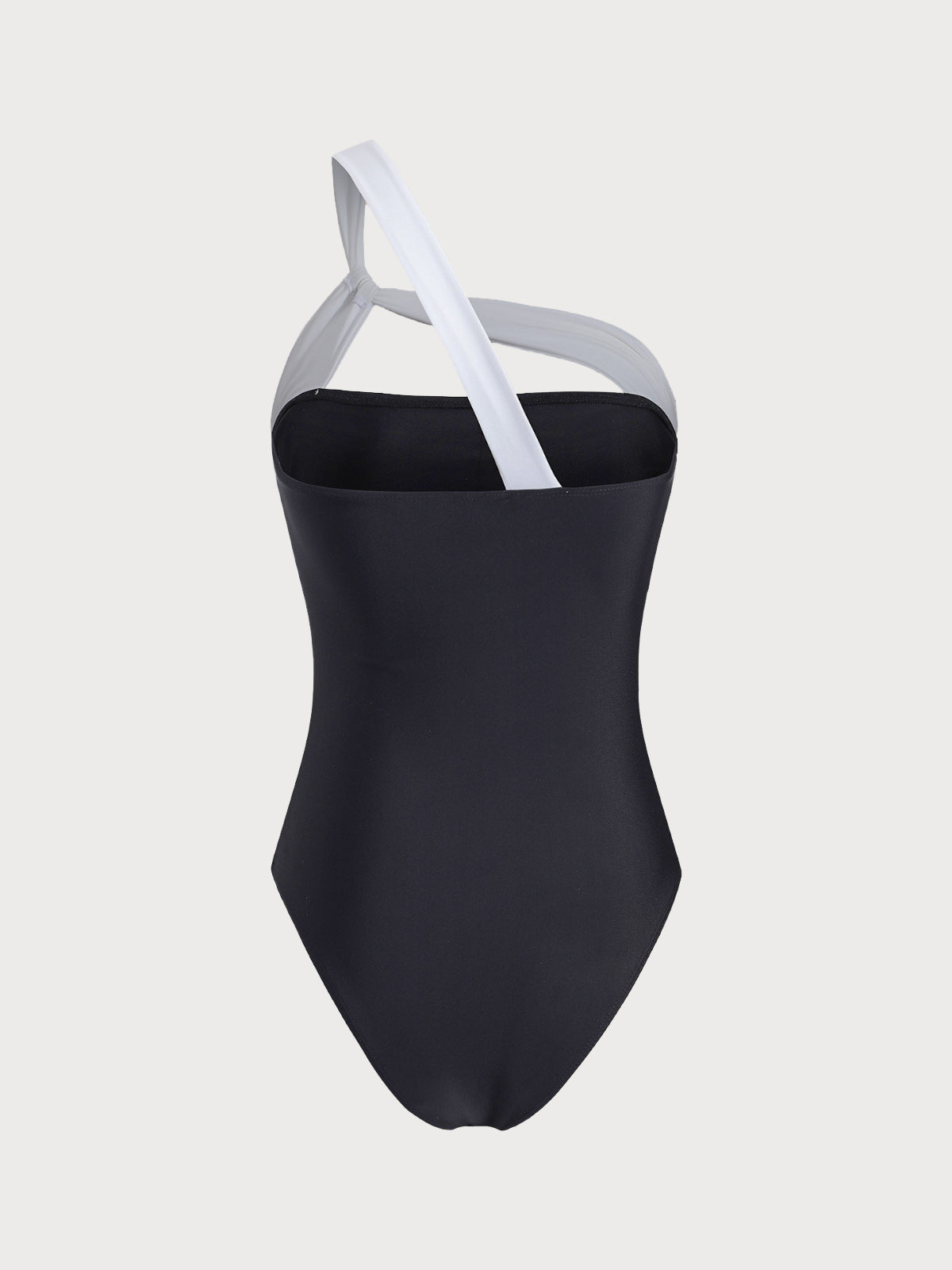 Black Contrast Two-Tone Swimsuit