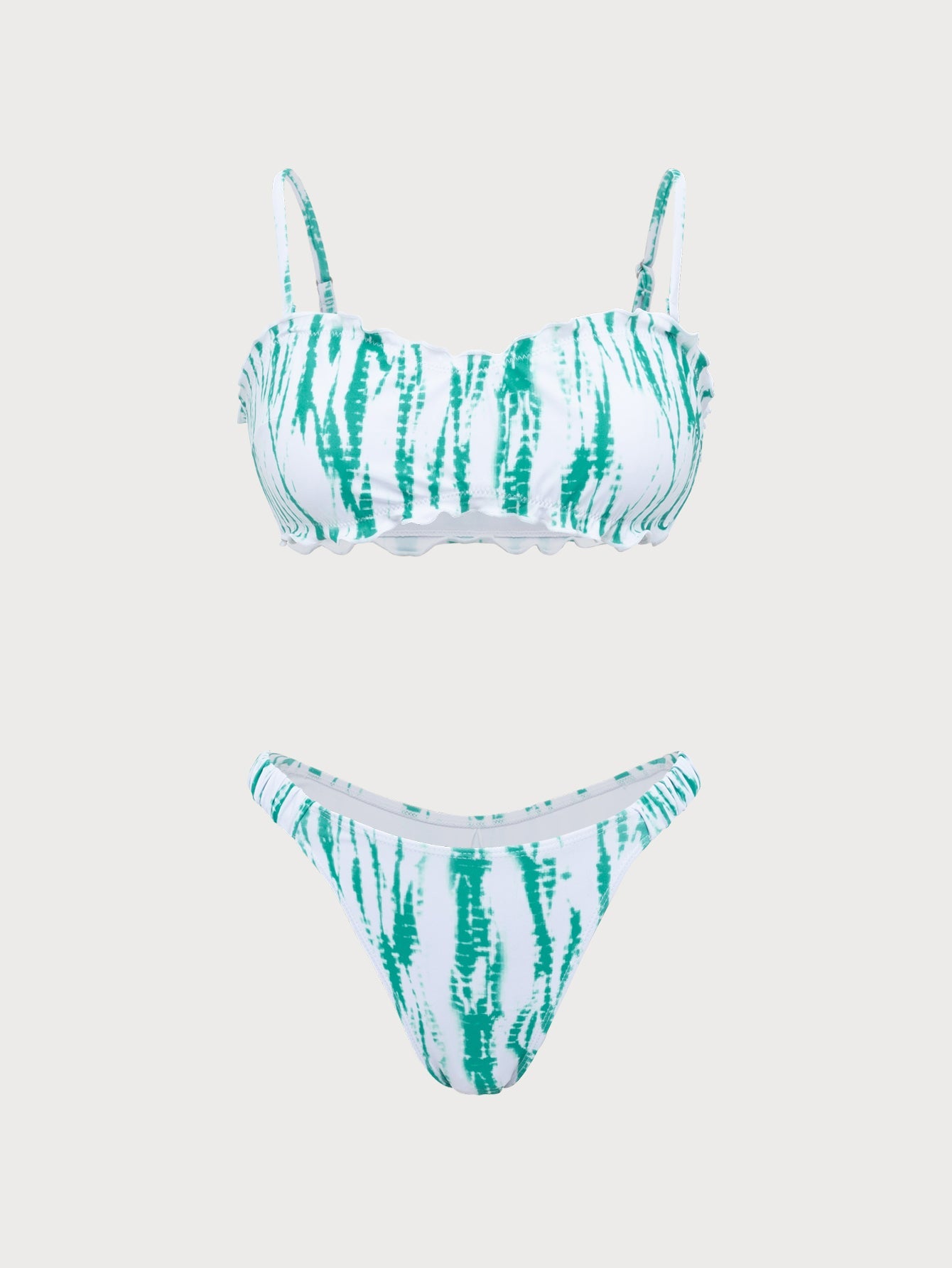 Light Green Ruffle Bikini Set