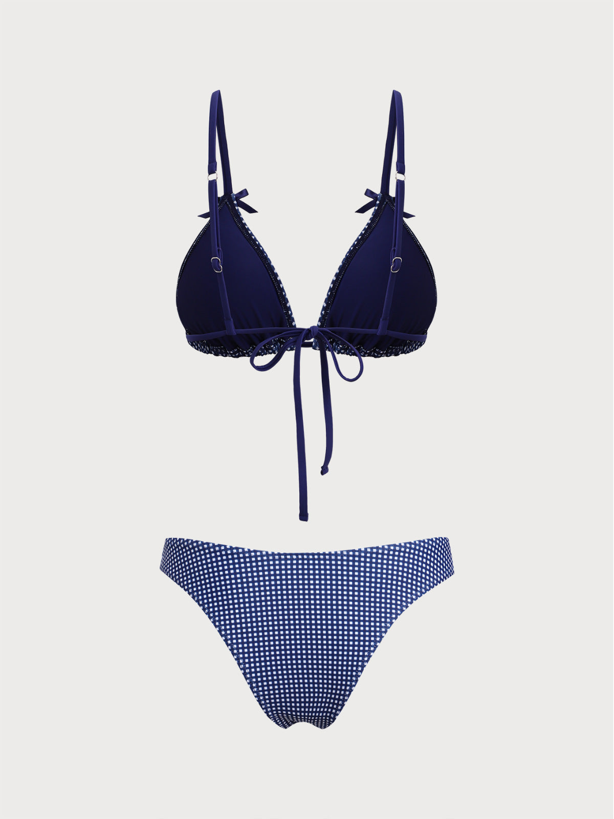 Navy Vintage Plaid Bikini Set