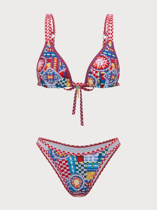 Geometric Bohemian Print Bikini Set