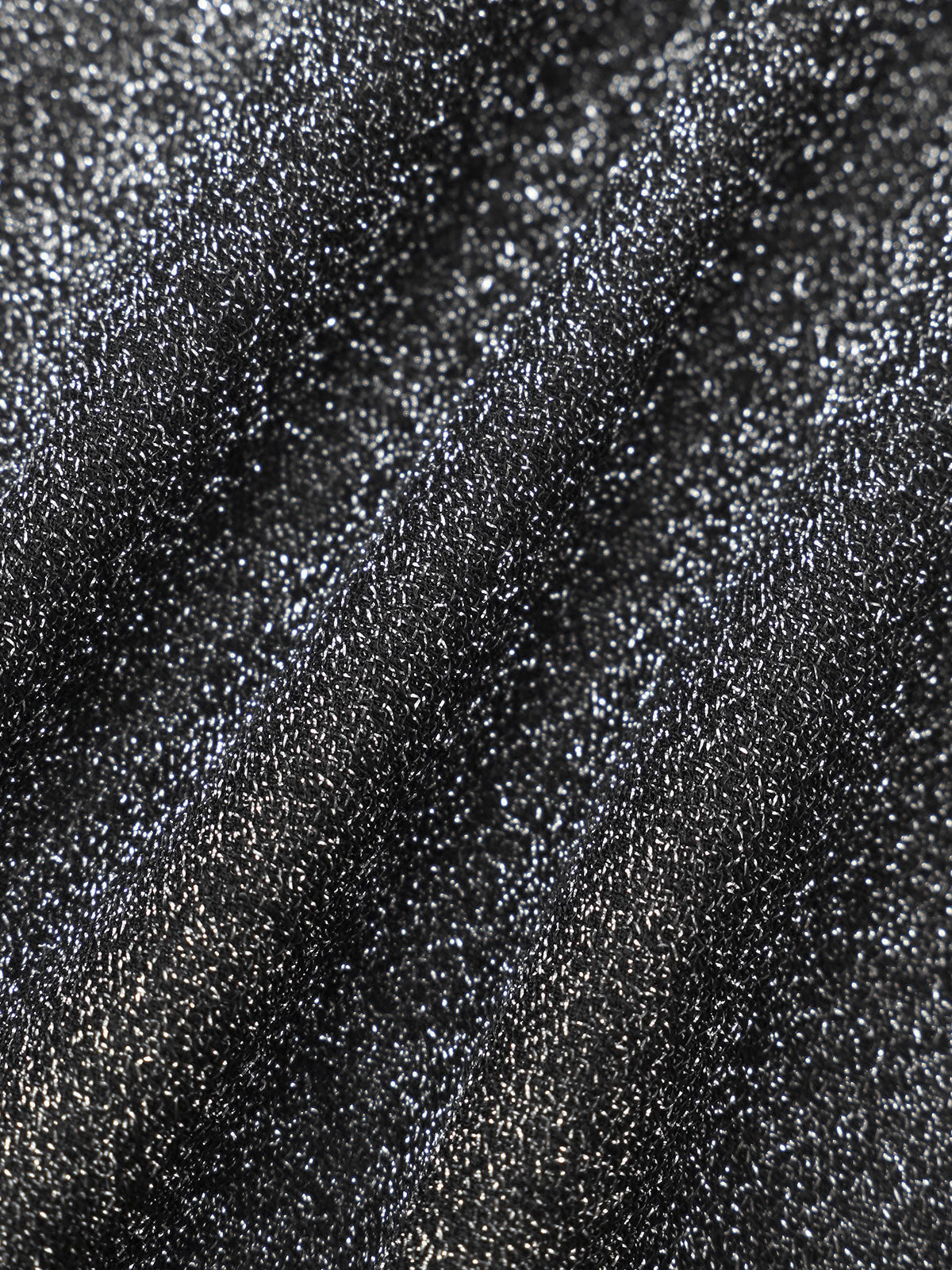 Black Glitter U-Shaped One-Piece Swimsuit
