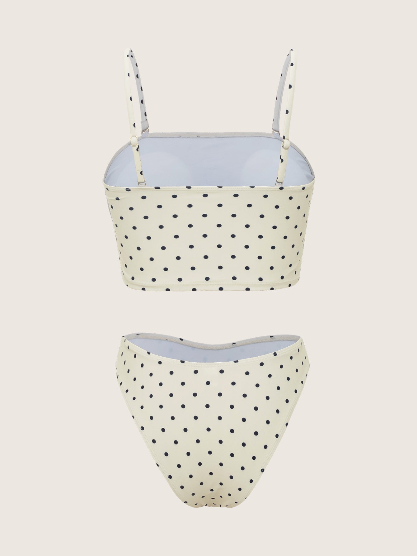 White Polka Dot Tankini Swimsuit