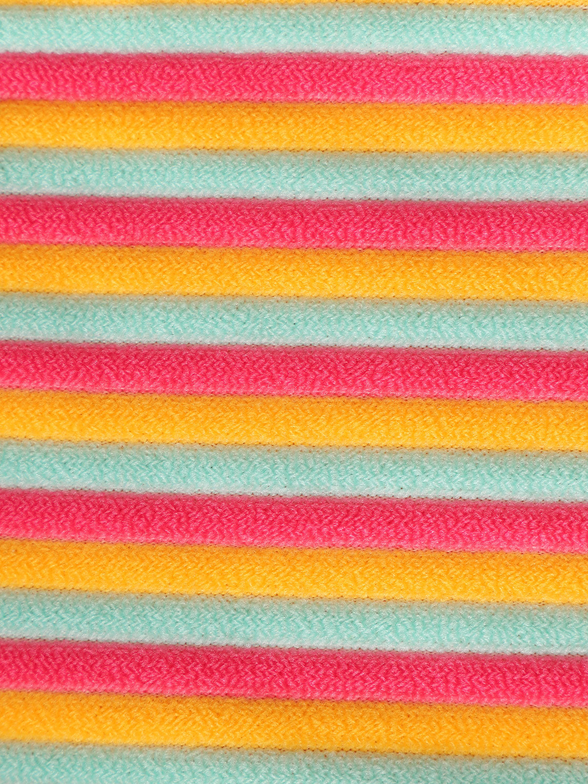 Multi Rainbow Stripe Terry Tankini Set