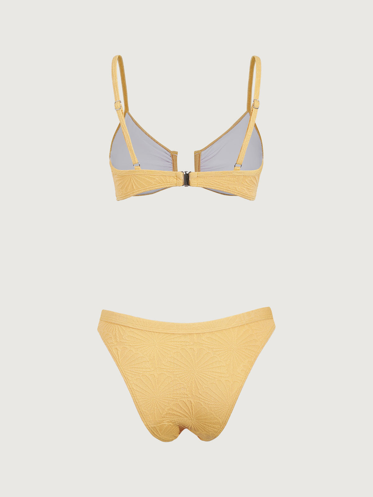 Yellow U-Shaped Bikini Set