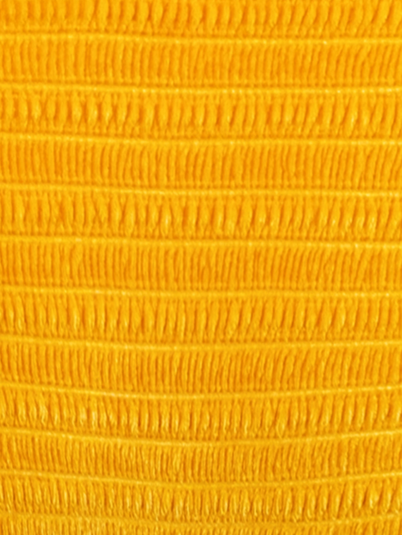 Yellow Velvet Bikini Set