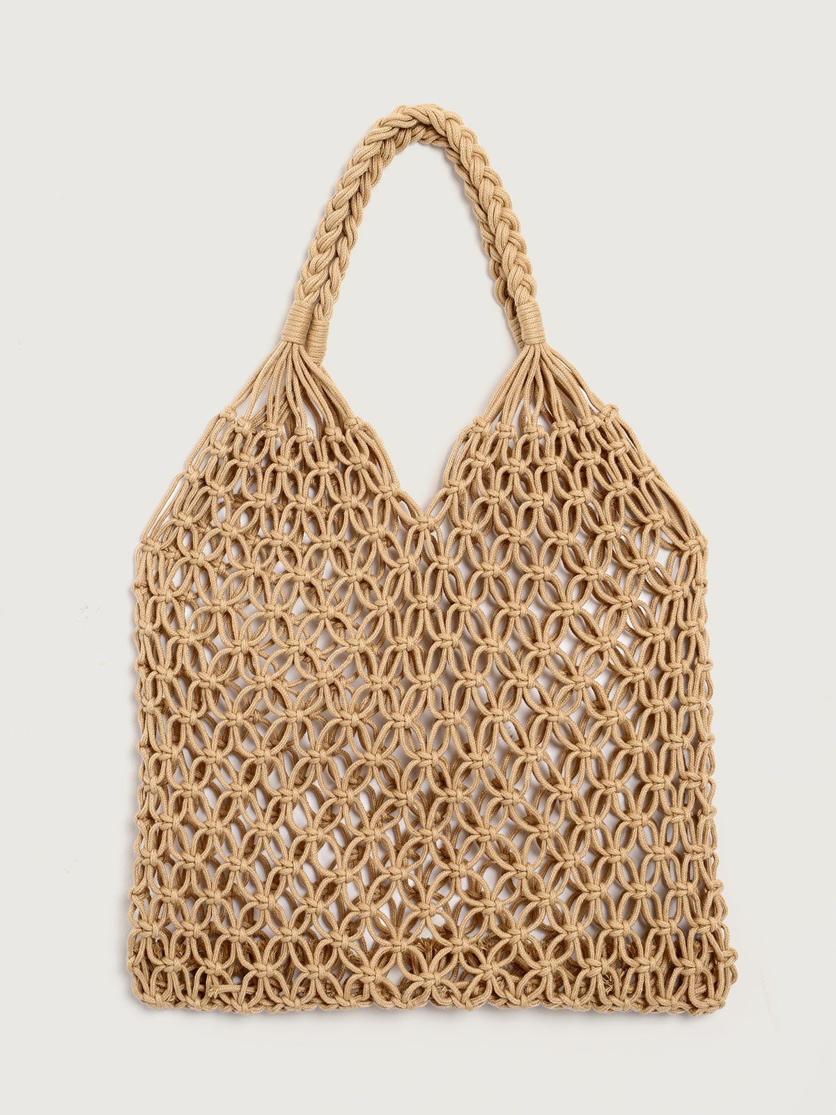 Khaki Pure Cotton Woven Shoulder Bag