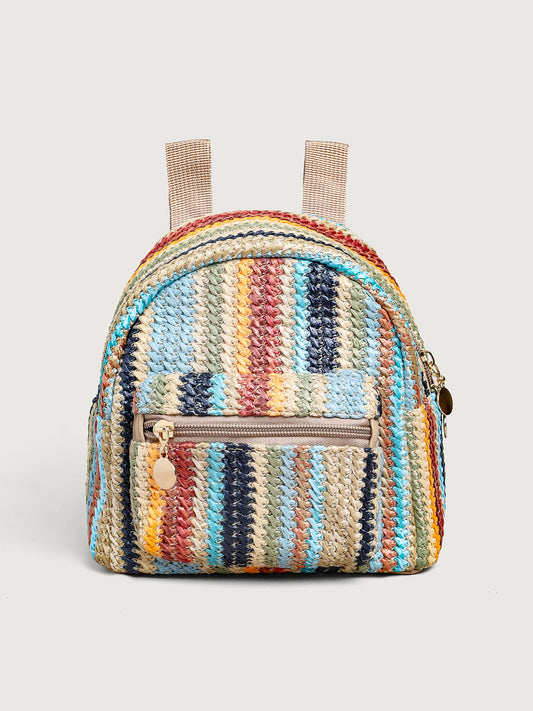 Multi Straw Colorful Mini Backpack